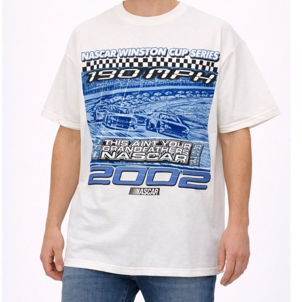 2002‎ NASCAR Winston Cup Series Racing T Shirt Mens Large White Competitors View